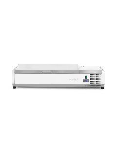 Opzetsaladette 4x GN 1/3 24 L inox deksel HENDI 233948