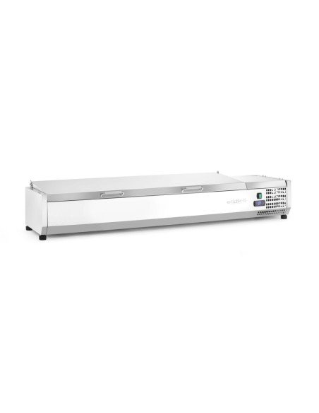 Opzetsaladette 7x GN 1/3 42 L inox deksel HENDI 233979