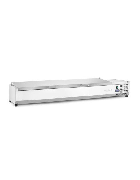 Opzetsaladette 8x GN 1/3 48 L inox deksel HENDI 233986