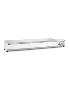 Countertop saladette 9x GN 1/3 54 L stainless lid HENDI 2