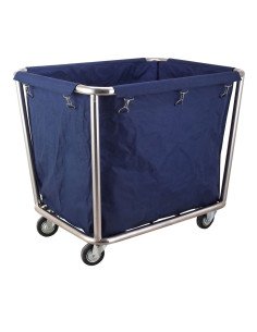Chariot à linge inox avec sac