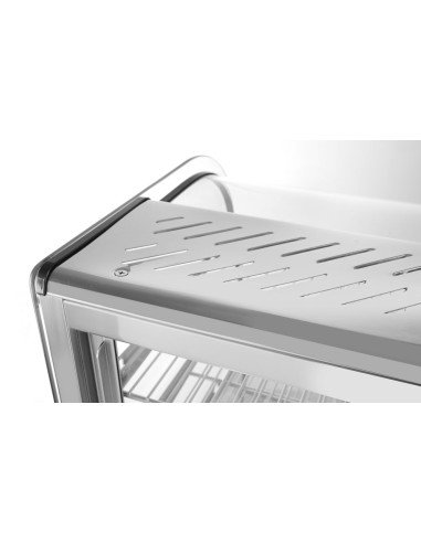 Vitrine chauffante de table 3 niveaux XL (simple vitrage)