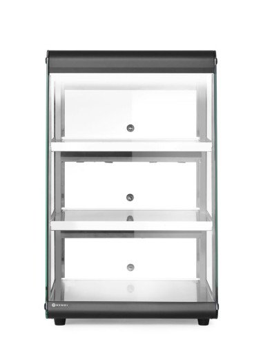 Vitrine chauffante de table acier carbone