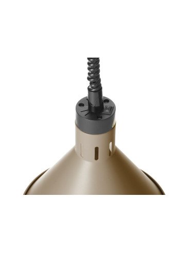 Adjustable heat lamp conical (noir)