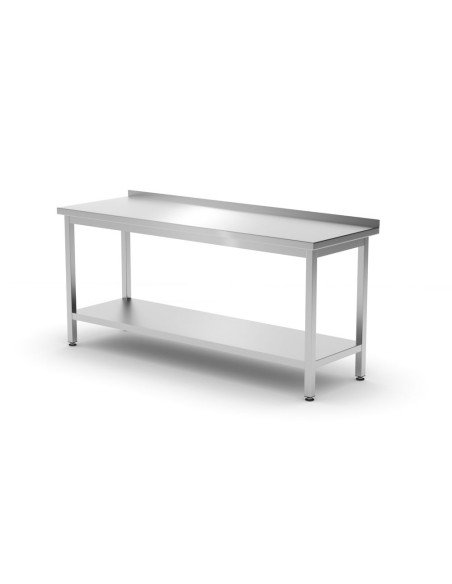 Wall work table with shelf bolted 1800 mm (depth 600)