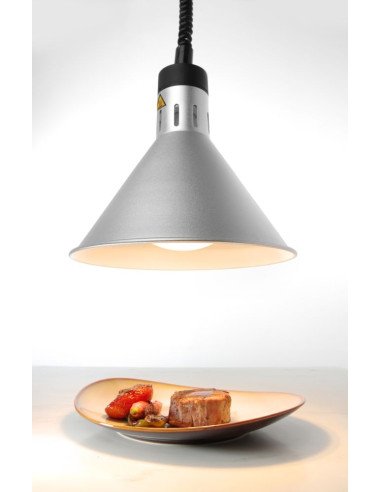 Lampe chauffante réglable conique (inox)