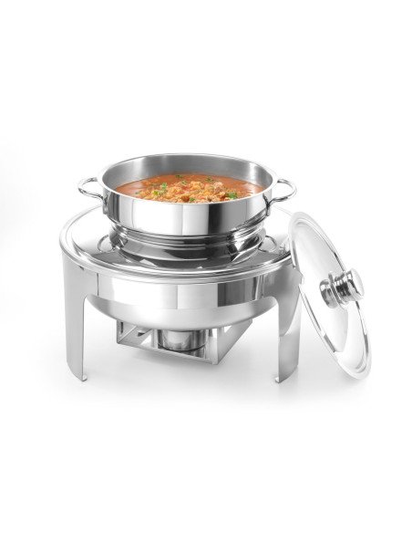 Soep chafing dish rond spiegelglans