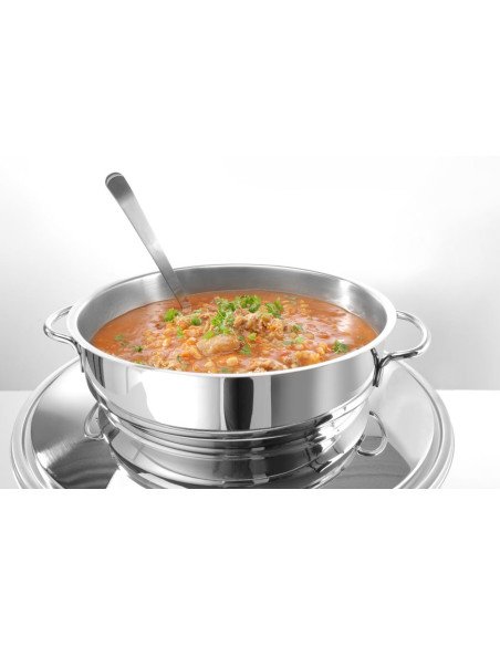 Soep chafing dish rond spiegelglans