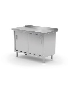 Table murale avec placard portes coulissantes soudée 1600 mm