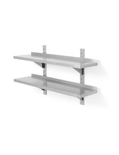 Étagère murale double réglable 1000 mm (2 supports)