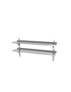 Étagère murale double réglable 1400 mm (2 supports)