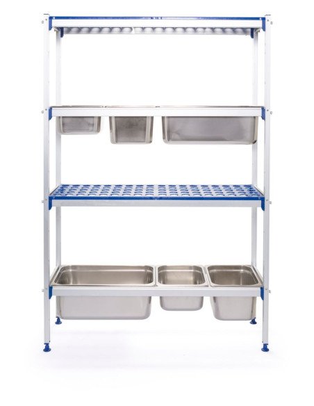 Aluminium rack for GN 1/1 containers