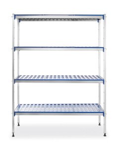 Opbergstelling aluminium 4 niveaus