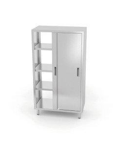 Doorgeefkast met 4 schuifdeuren geschroefd