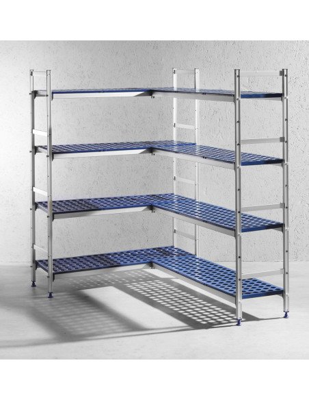 Rayonnage en aluminium pour bacs gastronormes GN 1/1