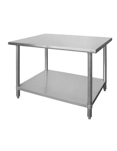 Werktafel RVS met plank 1500