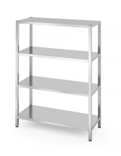 Rack de stockage 4 étagères pleines vissé 1600x600