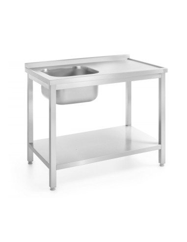 Sink table with shelf bolted 1600 (depth 600)