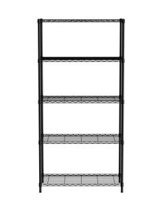 Stelling 5 etages (chroom/zwart)