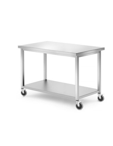 Mobile work table with shelf bolted (B)