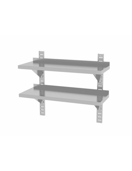 Étagère murale double réglable 1400 mm (2 supports)