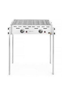 Barbecue à gaz 2 brûleurs 11,6 kW inox HENDI