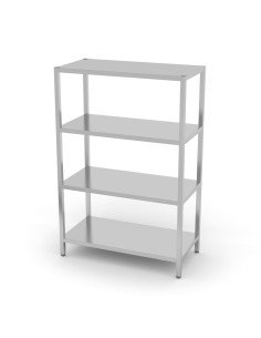 Rack de stockage 4 étagères pleines vissé 1200x600 2