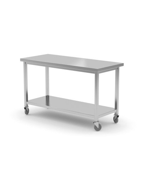Mobile work table with shelf bolted (B)