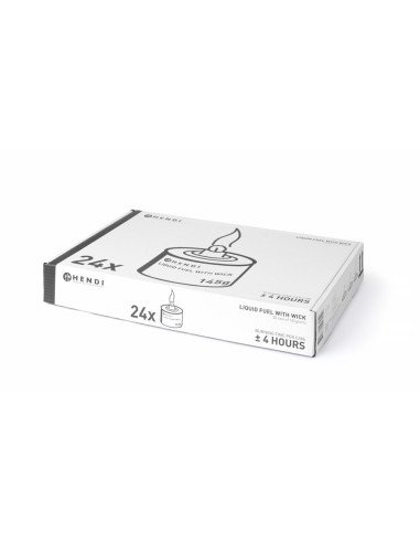 Vloeibare brandstof met lont voor chafing dish (pack 24)