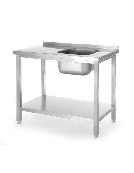 Table d'évier avec étagère vissée 1000 mm gauche