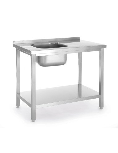 Table d'évier avec étagère vissée 1000 mm droite