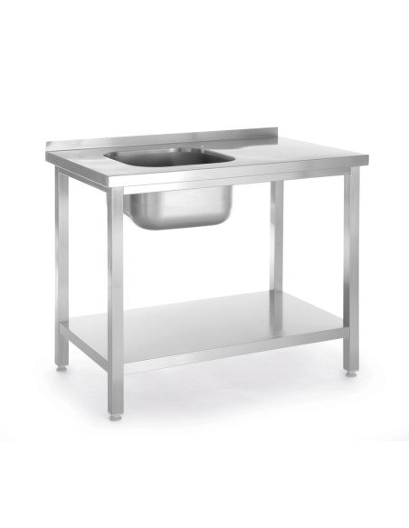 Sink table with shelf bolted 1000 mm droite