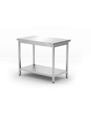 Table de travail centrale avec étagère vissée 1200 mm
