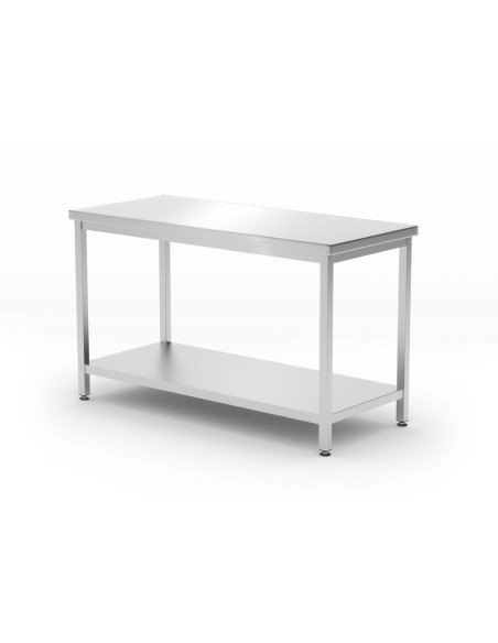 Central work table with shelf bolted 1400 mm