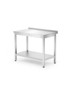 Wall work table with shelf bolted 1200 mm