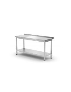 Wall work table with shelf bolted 1400 mm