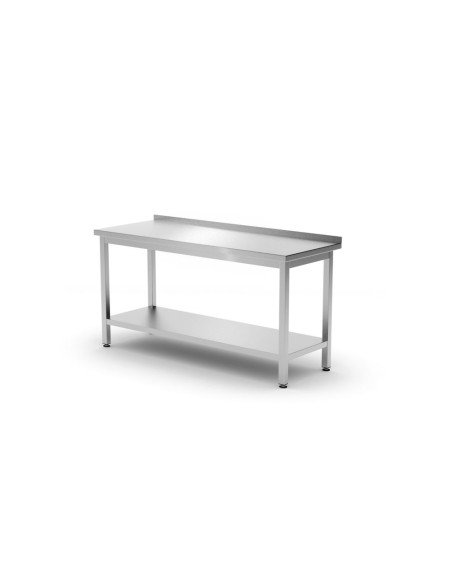 Wall work table with shelf bolted 1400 mm