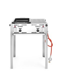 Gasbarbecue rooster en bakplaat 11 kW HENDI