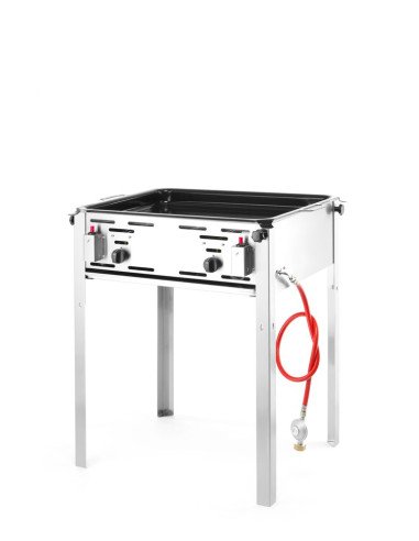 Barbecue à gaz grille et plancha 11,6 kW HENDI