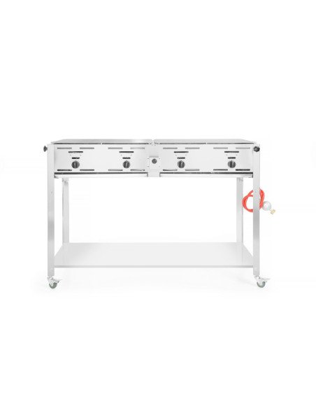 Gas barbecue 4 burners 22 kW on trolley HENDI