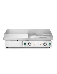 Plancha mi-lisse mi-rainurée 717 x 383 mm 400 V HENDI