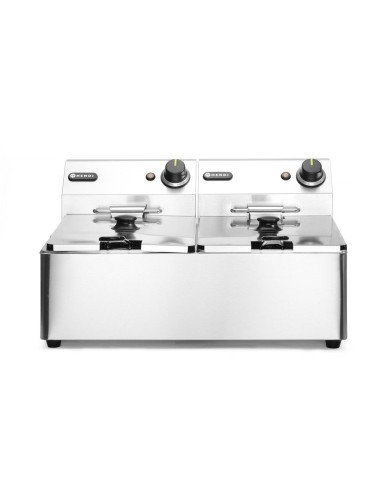 Twin electric deep fryer 2x 6 L HENDI 205853