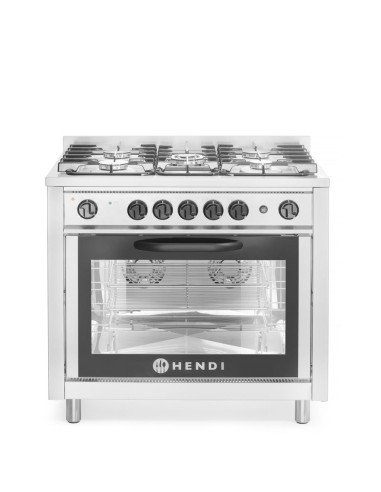 Gasfornuis 5 pits elektrische oven HENDI 225707
