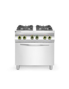 Gasfornuis 4 pits convectieoven HENDI 225882