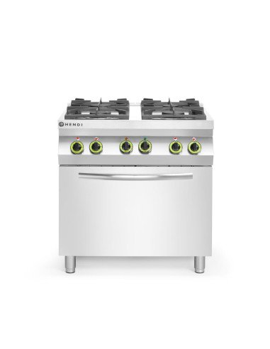 Gasfornuis 4 pits convectieoven HENDI 225882