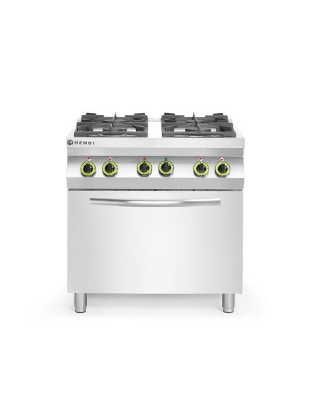 Fourneau à gaz 4 feux four à convection HENDI 225882