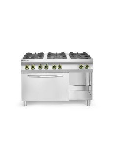 Gasfornuis 6 pits convectieoven HENDI 225899
