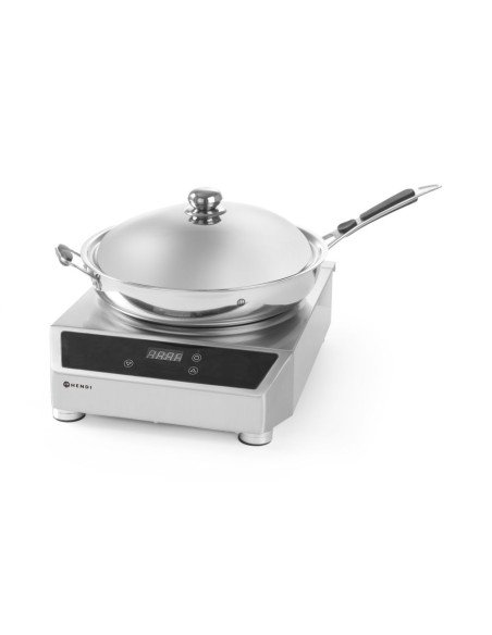Set plaque à induction wok 3500 W + wok HENDI