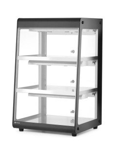 Vitrine chauffante de table acier carbone