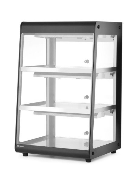 Vitrine chauffante de table acier carbone